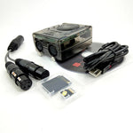 contrôleur dmx transparent noir circuit imprimé câble xlr carte mémoire câble usb technologie