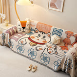 couverture tricotée chat mignon multicolore moderne bébé adulte extérieure automne hiver machine