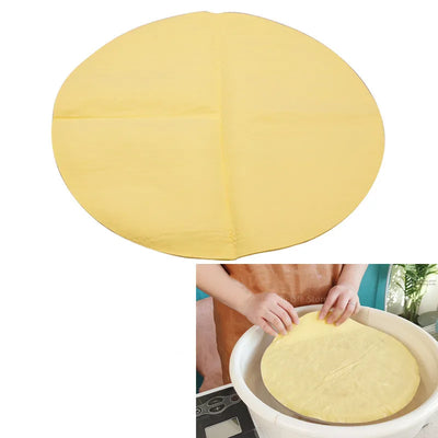 Serviette absorbante PVA verte pour plateau tournant poterie