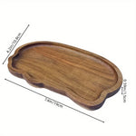 assiettes ovales bois marron clair grain naturel moderne petite grande