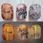 lanternes chinoises traditionnelles fleurs oiseaux calligraphie couleurs variées cordelette extérieure nouvelle année mariage festive