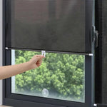 store rideau noir maille fine opacité moderne clips fixation tissu dimension variableintérieur decoration