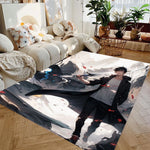 tapis sol décoratif moderne illustration personnage art numérique salon chambre maison intérieur doux