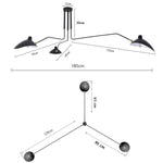 lampe suspension moderne noire dorée fixations vis incluant ampoule câble électrique