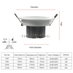 Spot LED argenté moderne 10W 14W dimmable aluminium certifié FCC RoHS