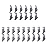 supports rideau noirs modernes boucles plastique texture métallique