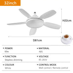 ventilateur lumière led blanc moderne télécommande flux lumineux variable silencieux facile haute qualité certification