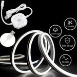ruban led adhésif blanc moderne contrôleur tactile câble usb temporisationintérieur salon blanc chaud