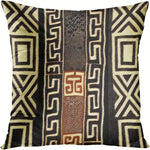 housse coussin polyester motif géométrique noir marron décoration intérieure moderne lit salon