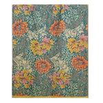 couverture bain coton fleur bleue jaune rapide absorbante machine ethnique traditionnelle