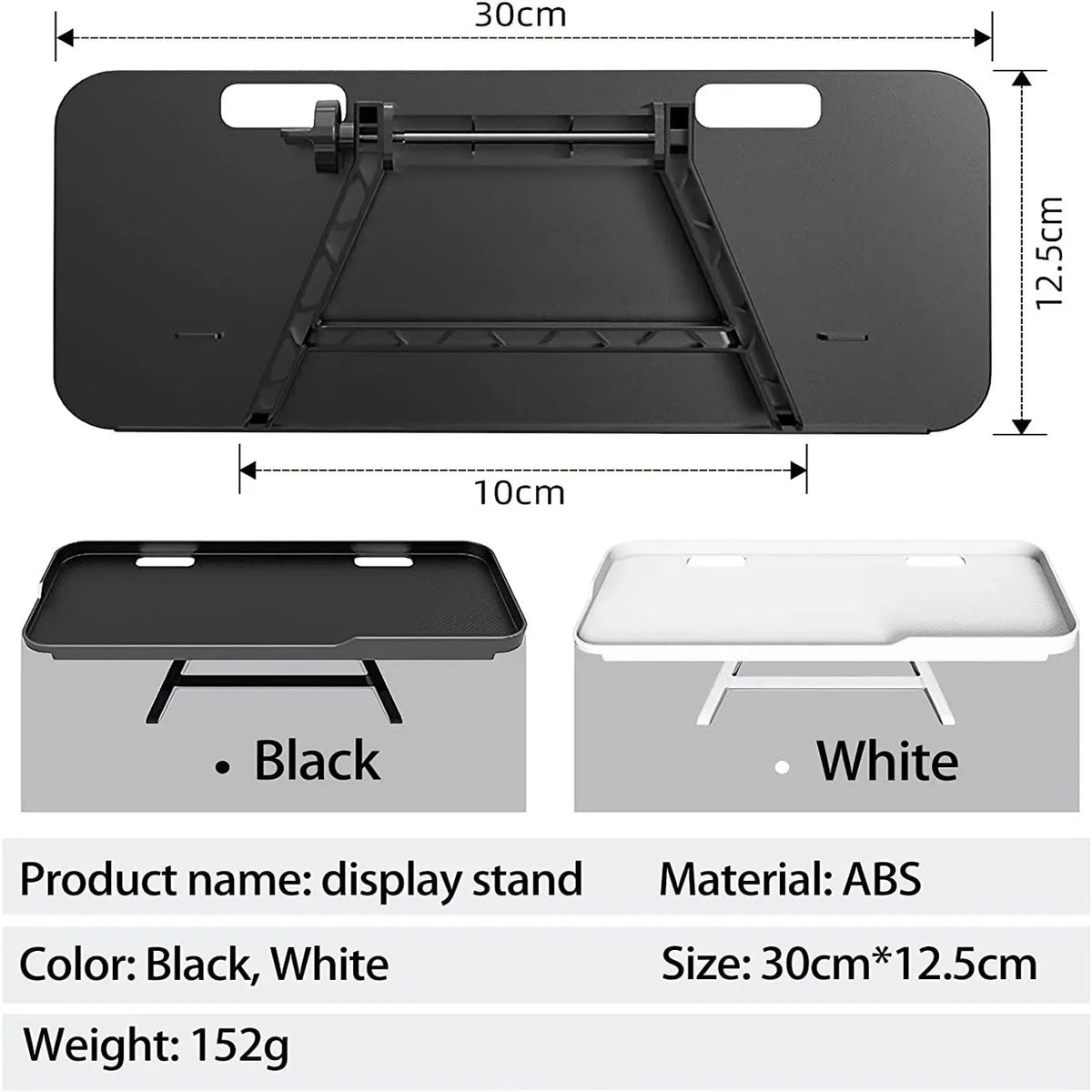 support multifonctionnel étagère réglable noir blanc rangement ordinateur moniteur télécommande câbles moderne minimaliste