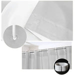 rideau douche gris moderne 180x180cm anneaux respectueux environnement