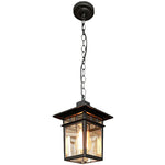 lampe suspendue pendentif noir bronze transparent classique salon chambre étanche antirouille
