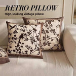housse coussin fleurs feuilles vintage 100 polyester opaque maison decoration