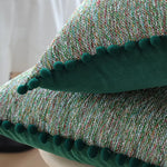 housses coussins décoratifs nordique moderne 100 polyester géométrique pompons verts adhésifs 45x45cm 30x50cm