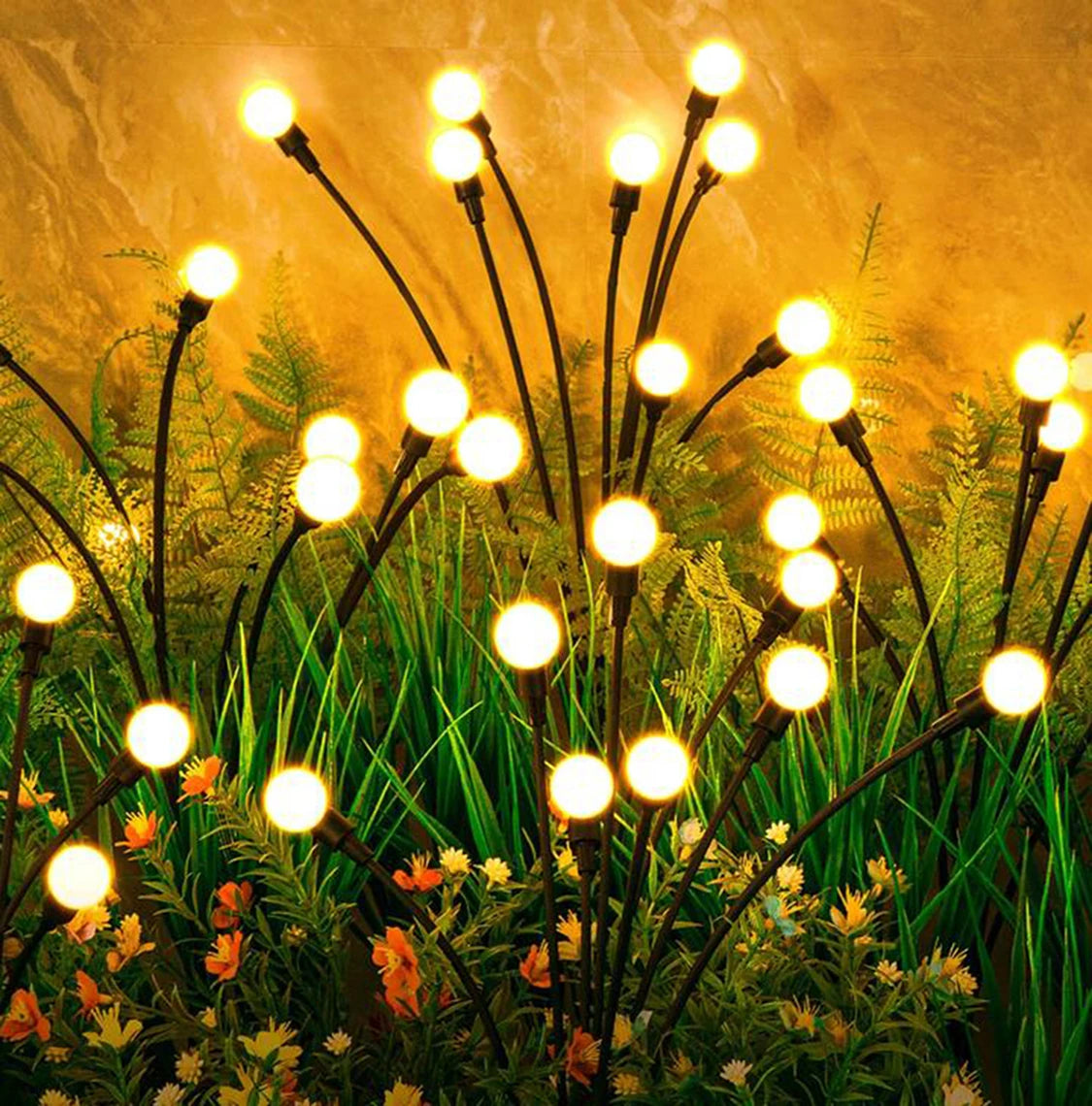 guirlandes lumineuses solaires 10 led noir blanc boules lumineuses feuilles vertes moderne