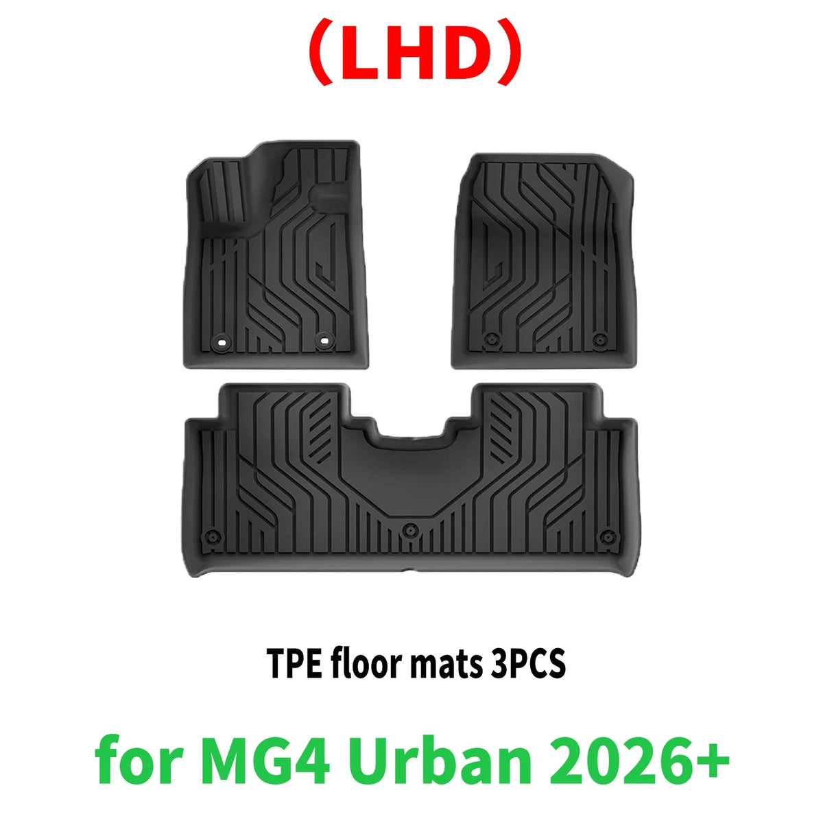 tapis coffre noir rayures horizontales moderne anti poussière facile nettoyer tpe fixations imperméable