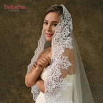 voile mariée blanc dentelle bordure unique classique femme mariage élégant monocouche dài luxueux fixe