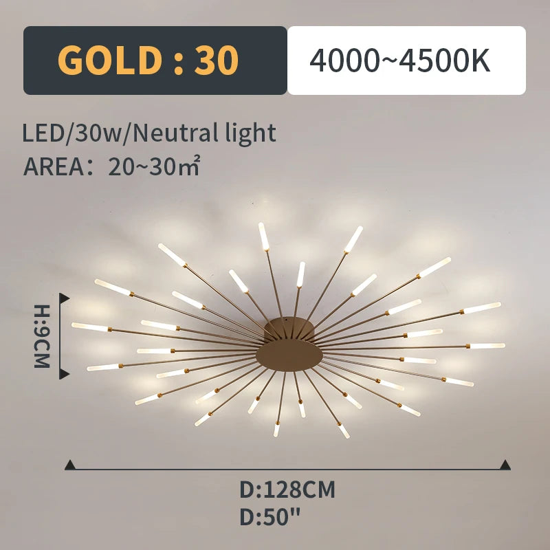plafonnier moderne led or noir lumineux éclairage intérieur chambre salon enfants