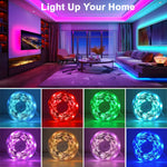 bande lumineuse led rgb flexible décoration fête télécommande application multiple couleurs