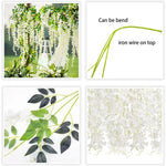 guirlande artificielle fleurs violet blanc moderne décoration intérieure mariage anniversaire baby shower pendaison crémaillère