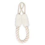 boucle porte corde torsadée fourrure doublure moderne rustique blanc noir bleu marron