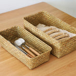 panier rangement paille marron clair rustique multifonctionnel réutilisable respectueux environnement tổ chức đồ dùng