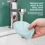porte savon ventouse bleu gris moderne minimaliste antidérapant drain plastique
