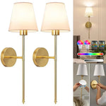lampe murale moderne or blanc rechargeable rgb vis minimaliste led abatjour