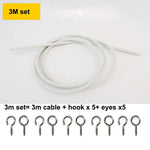 câble flexible blanc moderne crochets métalliques salon caravanes bateaux accessoires tringle 5m 1m 2m