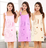 robe chambre microcarence imprimée dessins animés rose violet beige bleu clair rapide absorbante machine