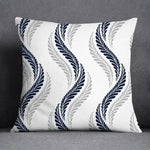 taies d'oreiller géométriques polyester bleu gris moderne maison 45x45cm non toxique respectueux environnement