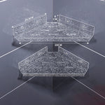 étagère d'angle acrylique marron moderne salle bain respectueuse environnement pièces adaptable adhésifs