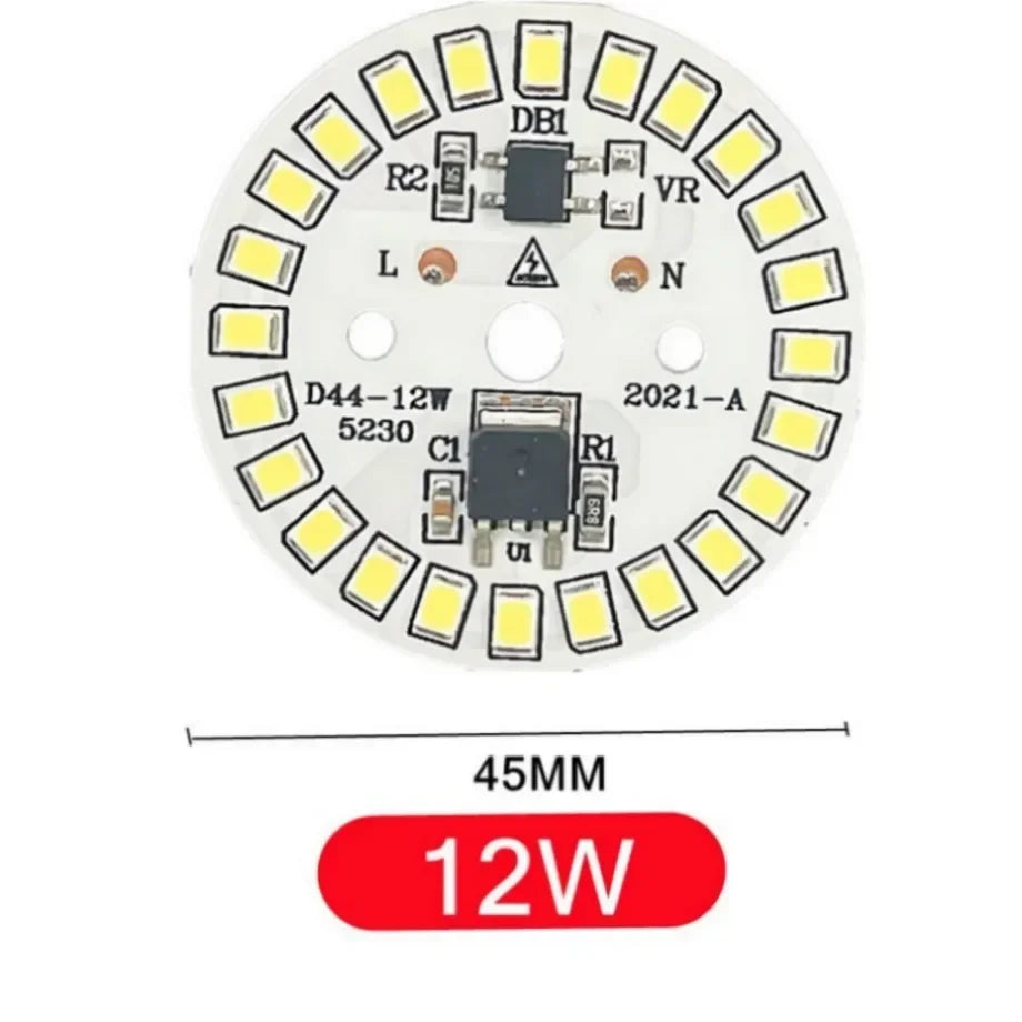 plaque led circulaire diodes blanc moderne 28mm 30mm 35mm 40mm 45mm 3w 5w 7w