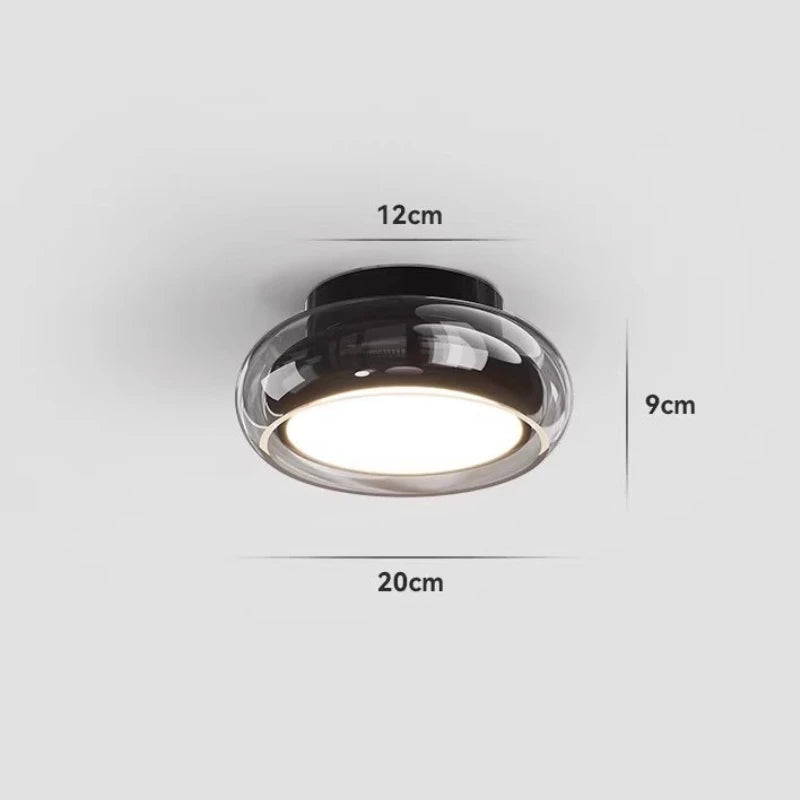 plafonnier moderne verre rouge beige noir transparent led lumineux art décoratif entrée porche