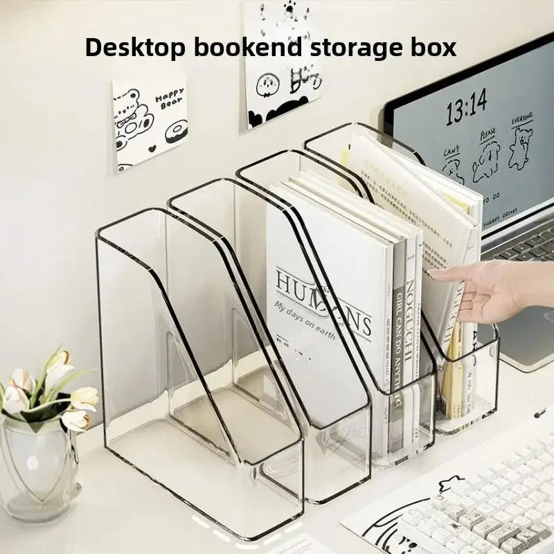 boîte rangement transparent moderne livres minimaliste sans fixation