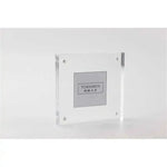 support photo acrylique moderne 10x10cm transparent inclusion plaque présentation
