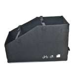 boîte rangement vélo pliant noir tissu uni pratique poignées fermeture glissière durable nylon