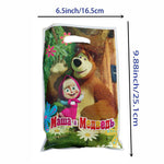 ensemble vaisselle jetable masha ours assiettes gobelets serviettes anniversaire enfant cartoon