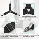 attaches drap réglables sangles élastiques clips métalliques drap housse noir blanc rose jaune minimaliste.functional