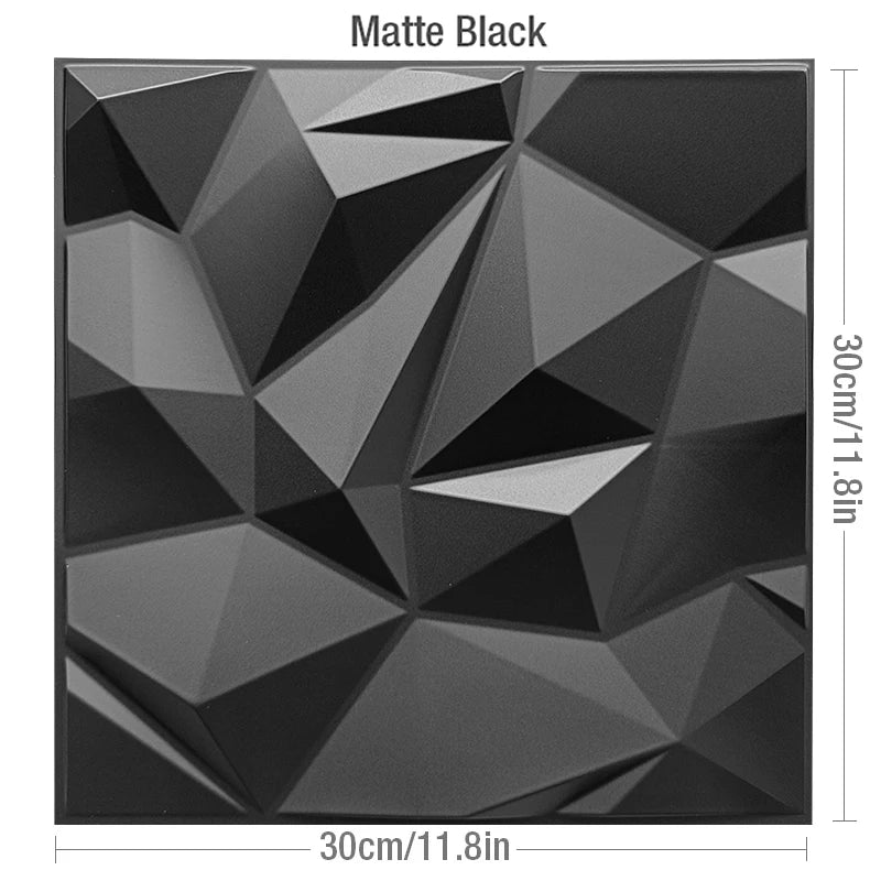 panneau décoratif 3d moderne triangles géométriques blanc adhésif opacité plastique
