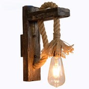 applique murale industrielle bois vieilli corde ampoule filament nordique vintage rusticRGBOH