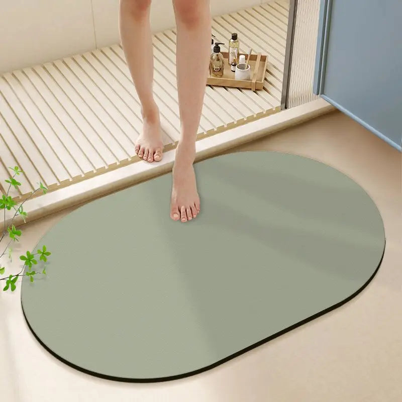 tapis bain rapide antidérapant absorbant moderne gris uni adhésif salle bain entrée chambre