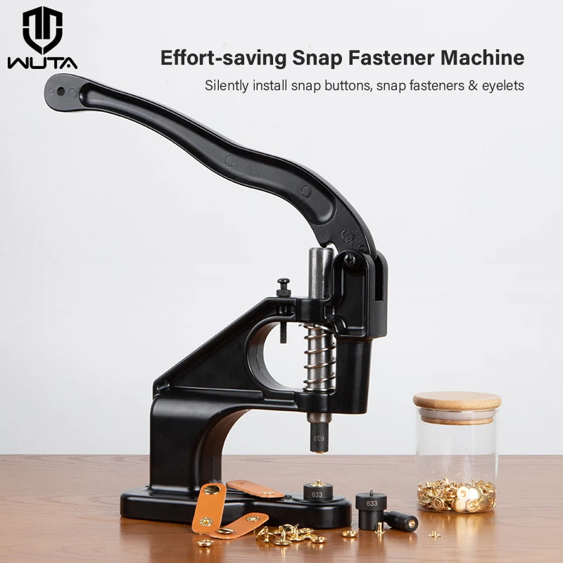 machine manuelle poser boutons pression rivets moules kit complet noir