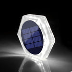 lumière solaire extérieure ip68 bleu noir blanche hexagonale adhésive minimaliste led étanche automatique patio