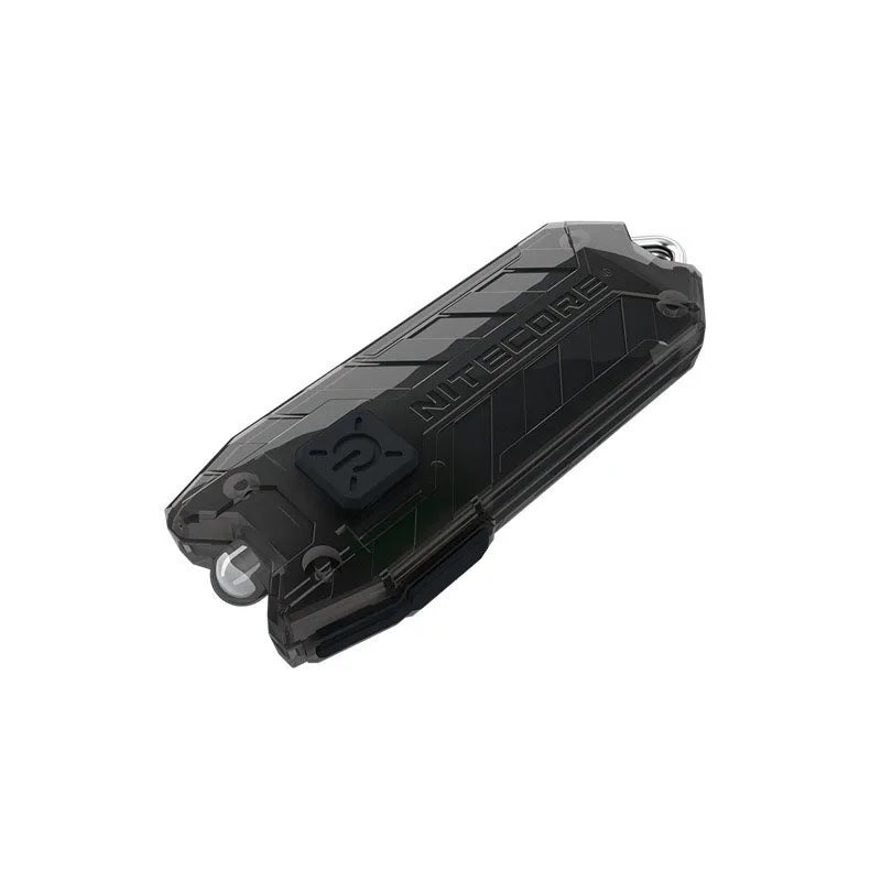 lampe torche rechargeable compacte moderne bleu noir orange logo nitecore anneau métallique certifiée ccc