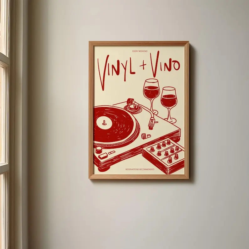 affiche art vintage toile vinyle danseurs fleurs texte salon chambreDecoration Murale Populaire