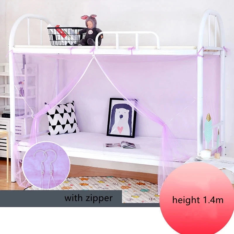 filet protection lit adulte polyester coton blanc rose bleu violet moderne clips fermeture éclair