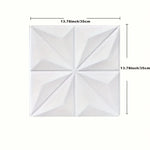 décoration murale 3D autocollante résistante l'eau moderne géométrique blanche 35x35cm