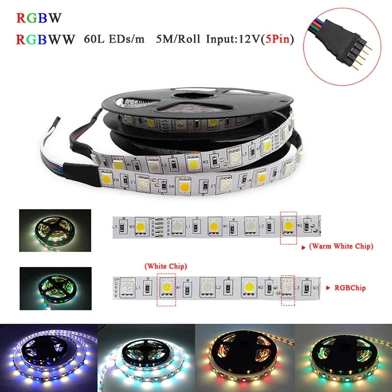 ruban led vert 12v 5m adhésif smd ip20 moderne non étanche